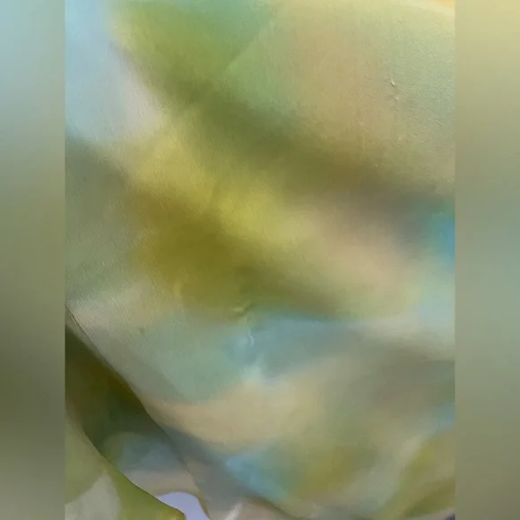 Sleeveless sexy Green Tie-Dye Slip Dress fairy festival - Picture 4 of 11